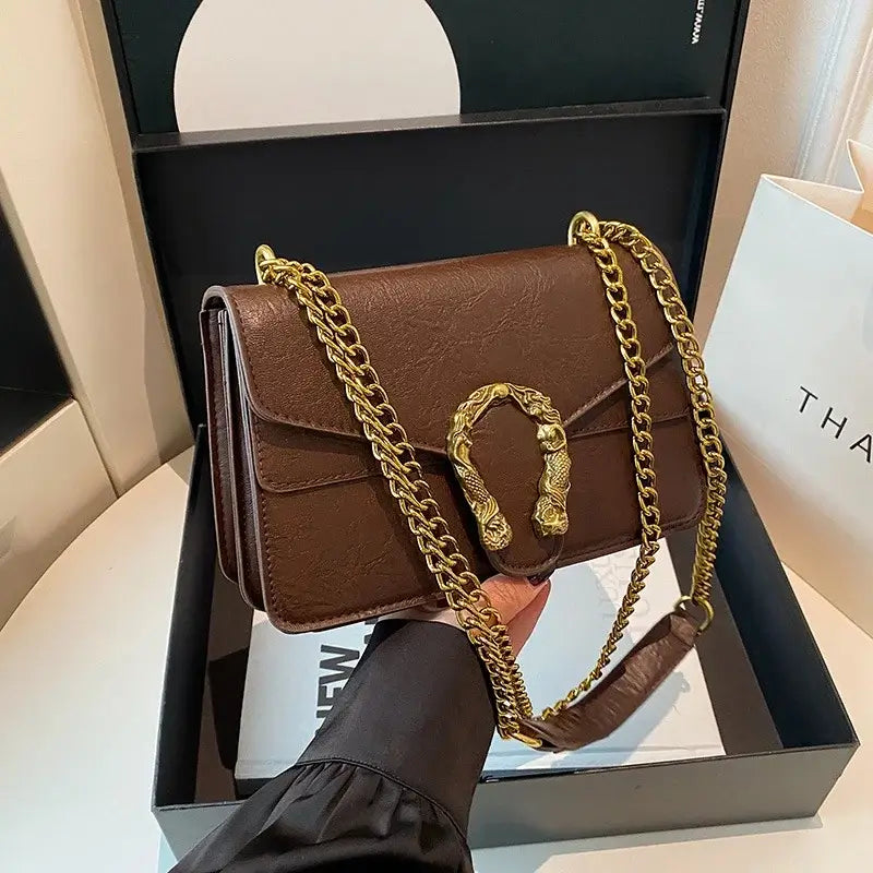 Iconic Dionysus GUCCI Inspired Shoulder Bag: Premium Chain Strap & Double Clasp