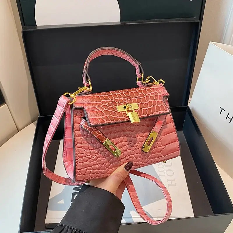 Luxury Crocodile Embossed Handbag: Elegant & Versatile
