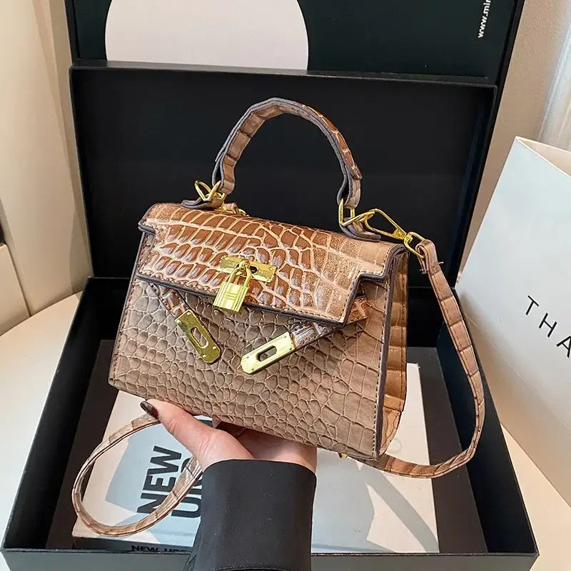 Luxury Crocodile Embossed Handbag: Elegant & Versatile