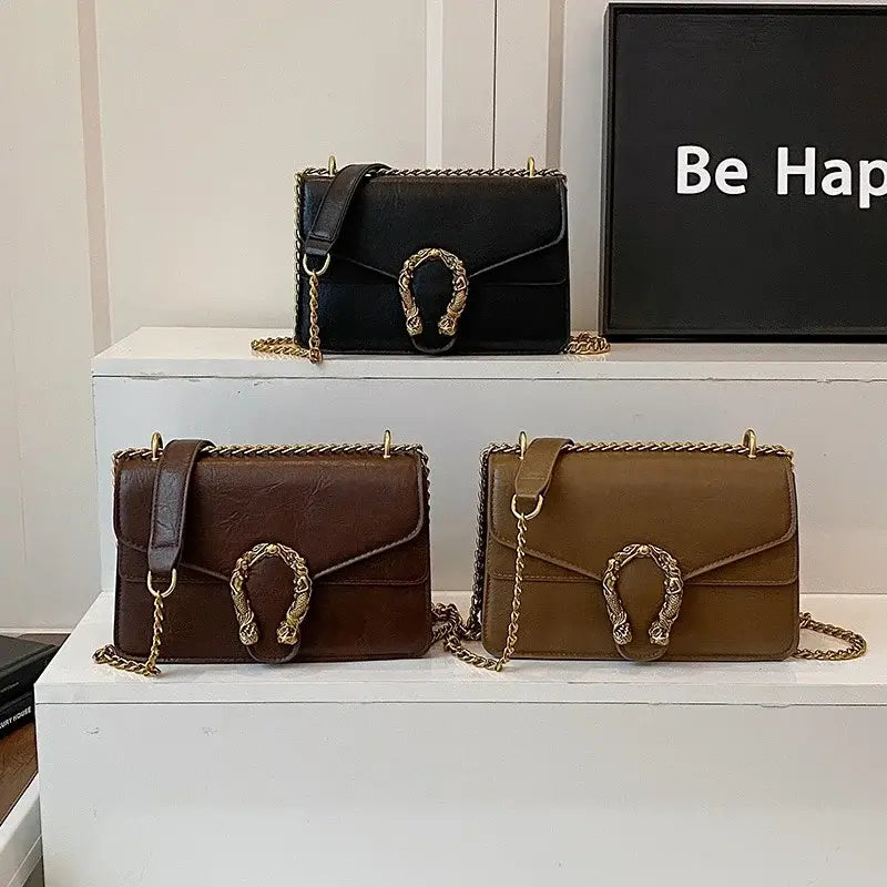 Iconic Dionysus GUCCI Inspired Shoulder Bag:  Premium Chain Strap & Double Clasp